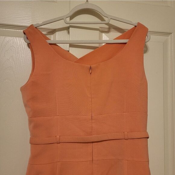Isabella DeMarco light peach sleeveless belted midi dress - Picture 8 of 11